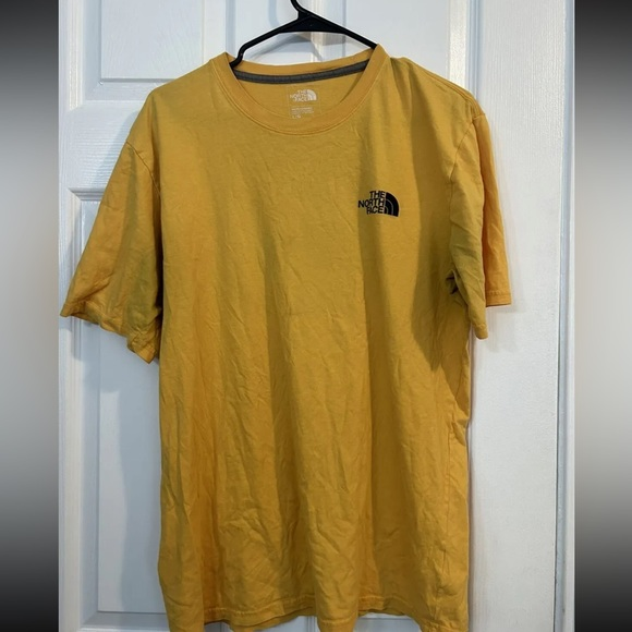 The North Face Other - The North Face T Shirt Mens Large Yellow Never Stop Exploring Basic Logo *AS IS*
